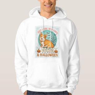 Just Girl Who Loves Corgi Halloween Pumpkins Bats_ Hoodie