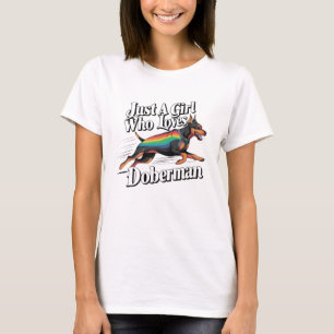 Just Girl Who Loves Doberman T-Shirt