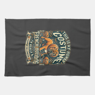 Just Girl Who Loves Halloween Postal Service Witch Tea Towel