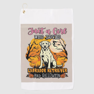 Just Girl Who Loves Labrador Retriever Halloween W Golf Towel