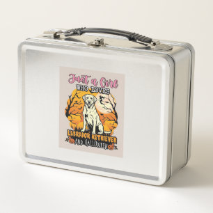 Just Girl Who Loves Labrador Retriever Halloween W Metal Lunch Box