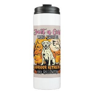 Just Girl Who Loves Labrador Retriever Halloween W Thermal Tumbler