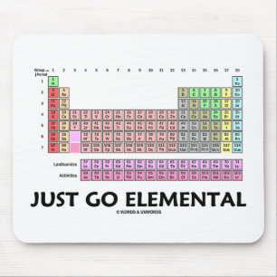 Just Go Elemental (Periodic Table Of Elements) Mouse Pad