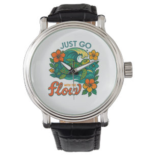 Just Go with the Flow Turtle Watch