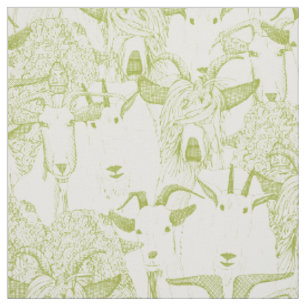 just goats citron white fabric