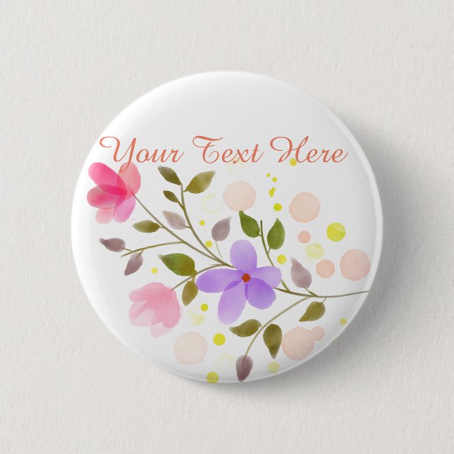 Just Gorgeous Flowers 6 Cm Round Badge (Front)