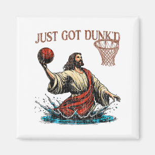 Just Got Dunked Funny Baptism Jesus Christian Bask Magnet