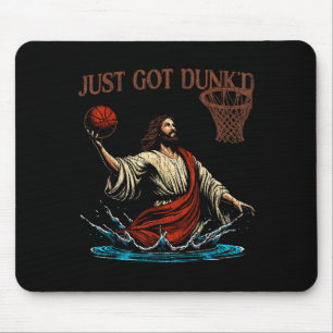 Just Got Dunked Funny Baptism Jesus Christian Bask Mouse Pad