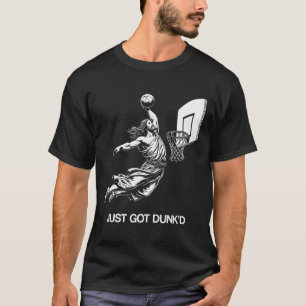 Just Got Dunked Funny Ptism Jesus Playing Sketll 4 T-Shirt