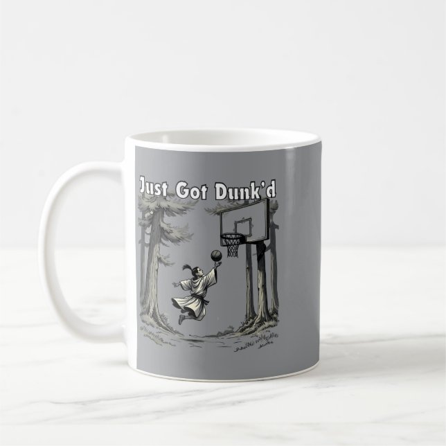 Just Got Dunked Retro Playing Basball Coffee Mug (Left)