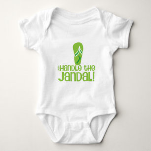 just handle the jandal! KIWI New Zealand funny say Baby Bodysuit