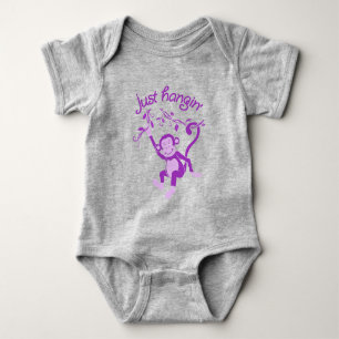 Just hangin' funky monkey animal baby apparel bodysuit
