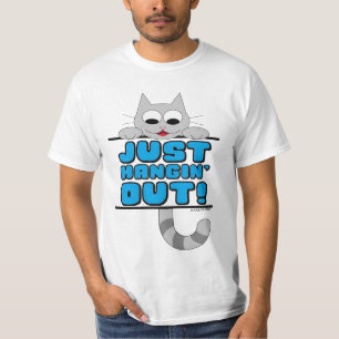 JUST HANGIN' OUT! Cute Playful Cat T-Shirt
