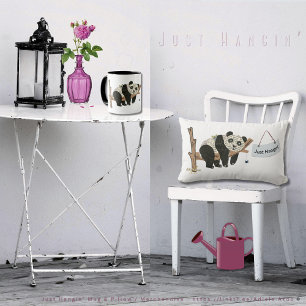 Just Hangin' Throw Pillow by Adiela Akoo