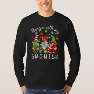 Just Hangin With My Gnomies Santa Gnome Christmas T-Shirt