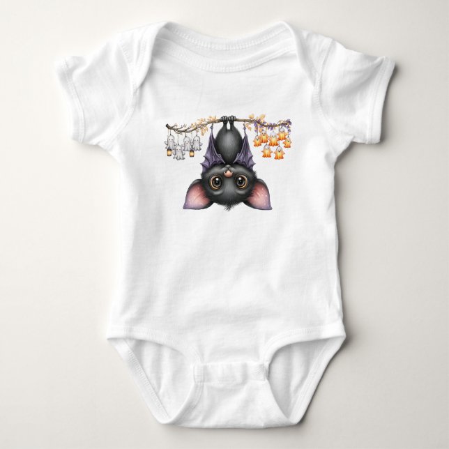Just hanging around, Bats Baby Bodysuit (Front)