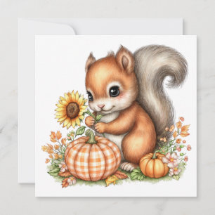 Just hanging around, Pumpkins Thank You Card