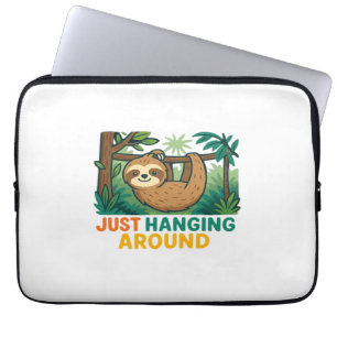 Just Hanging Around (Sleepy Sloth) Essential T-Shi Laptop Sleeve
