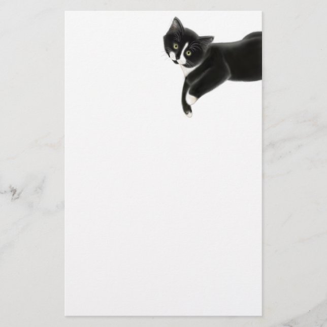 Just Hanging Out Cat Stationery (Front)