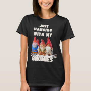 Just Hanging with my Gnomies Fun Christmas Tee