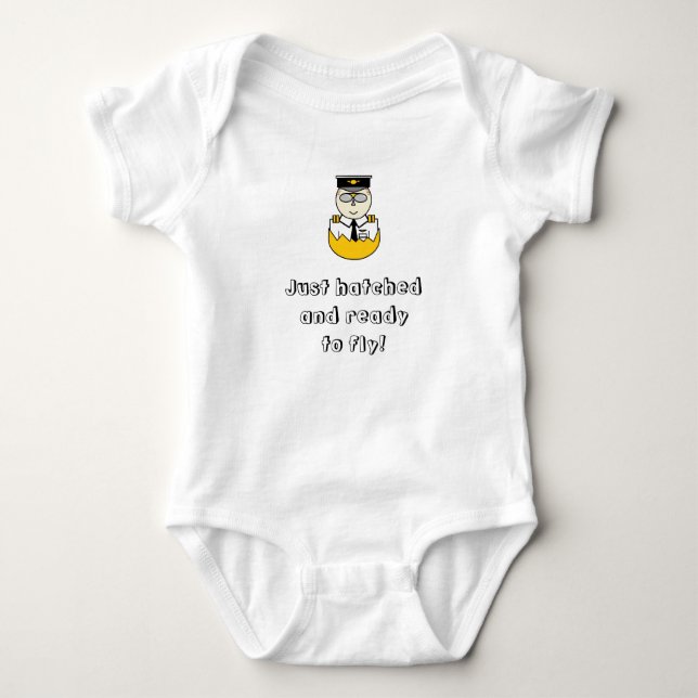 Just hatched and ready to fly baby grow baby bodysuit (Front)