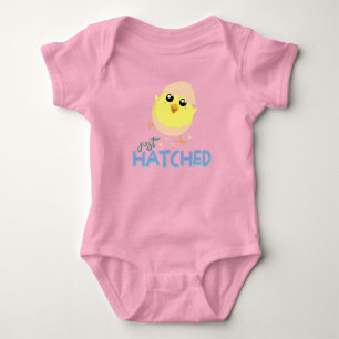 Just Hatched Cute Chick Baby Girl Bodysuit