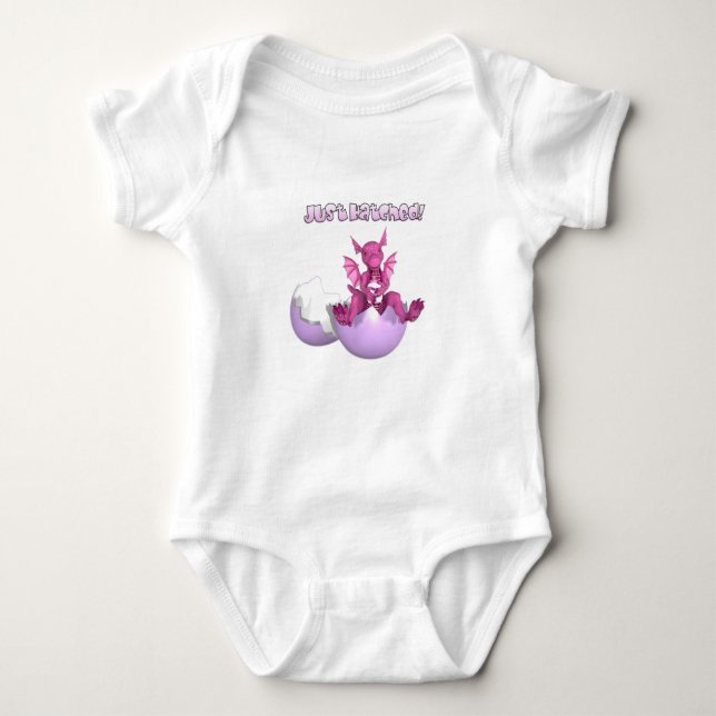 Just Hatched Girl Dragon Baby Bodysuit (Front)