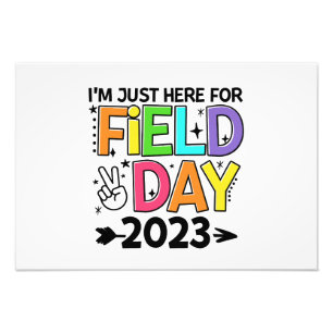 Just Here For Field Day 2023 Peace Sign Teacher St