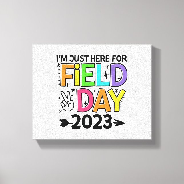 Just Here For Field Day 2023 Peace Sign Teacher St (Front)