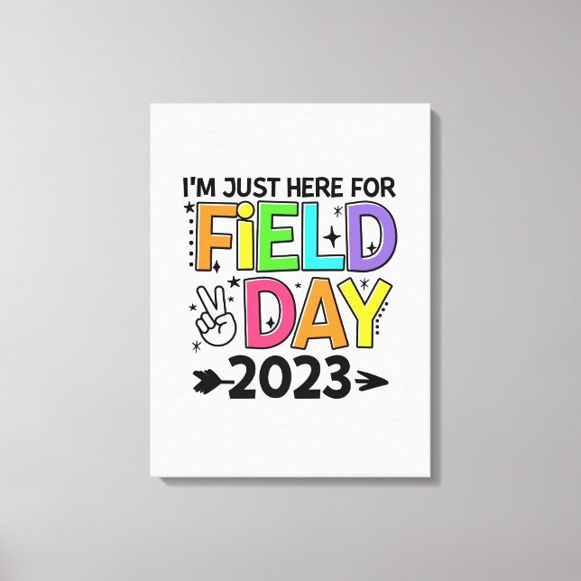 Just Here For Field Day 2023 Peace Sign Teacher St (Front)