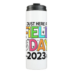 Just Here For Field Day 2023 Peace Sign Teacher St Thermal Tumbler