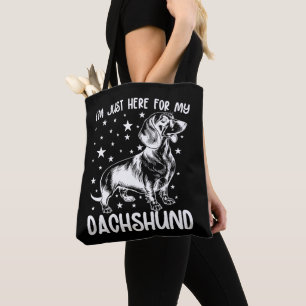 Just Here For My Dachshund Dog Lover Cool Birthday Tote Bag