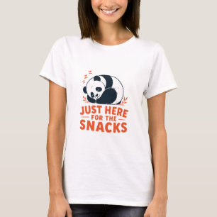 Just Here For Snacks Panda T-Shirt