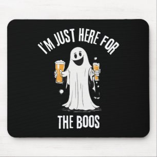 Just Here For The Boos Funny Ghost Halloween Mouse Pad