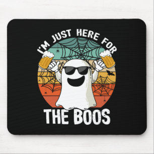 Just Here For The Boos Funny Halloween Beer Lovers Mouse Pad