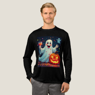 Just Here for the Boos – Funny Halloween Ghost Tri-Blend Shirt