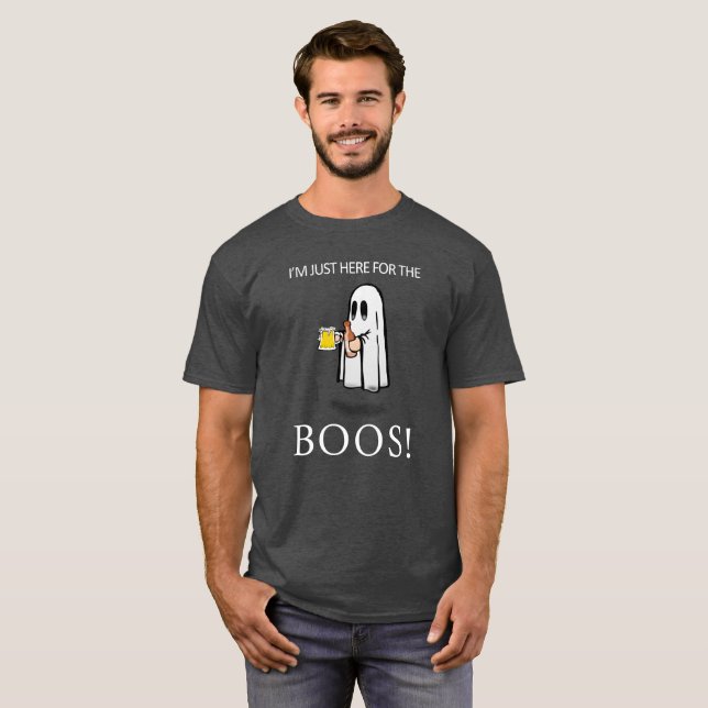Just Here for the Boos Funny Halloween Shirt (Front Full)