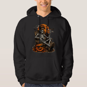 Just Here for the Boos Skeleton Halloween Hoodie
