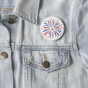 Just Here For The Fireworks Funny For Couple 6 Cm Round Badge