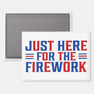 Just Here For The Fireworks Funny For Couple Magnet