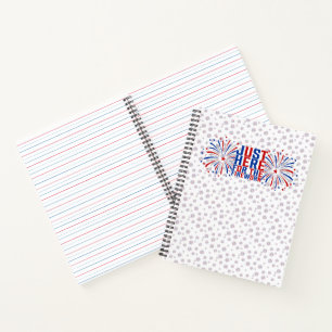 Just Here For The Fireworks Funny For Couple Notebook
