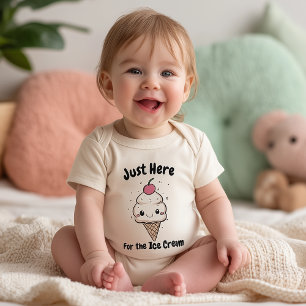 Just Here for the Ice Cream Cute Toddler Bodysuit