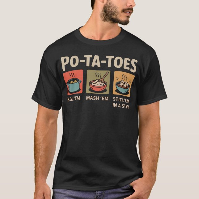 Just Here For The Mashed Potatoes Sweet Potato Mas T-Shirt (Front)