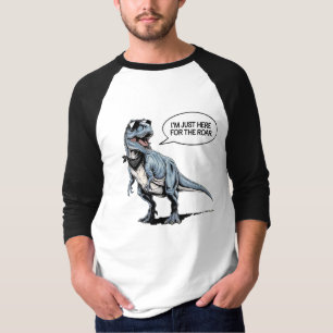 Just Here for the Roar – Retro Dinosaur T-Shirt