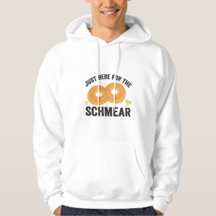 Just Here For the Schmear Funny Hanukkah Bread Hoodie