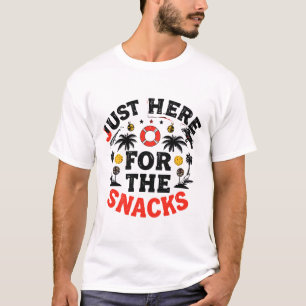 Just Here for the Snacks: The Only Social Commitme T-Shirt
