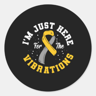 Just Here For The Vibrations Asl Deaf Awareness  Classic Round Sticker
