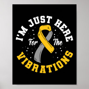 Just Here For The Vibrations Asl Deaf Awareness Poster