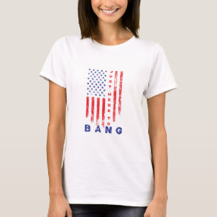 Just here to bang american baseball July 4th T-Shirt