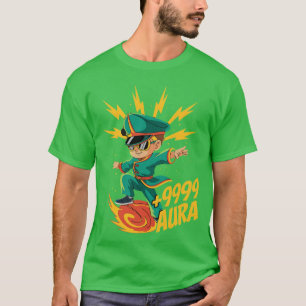 Just Here to Farm with Aura Aura Farming Boat T-Shirt